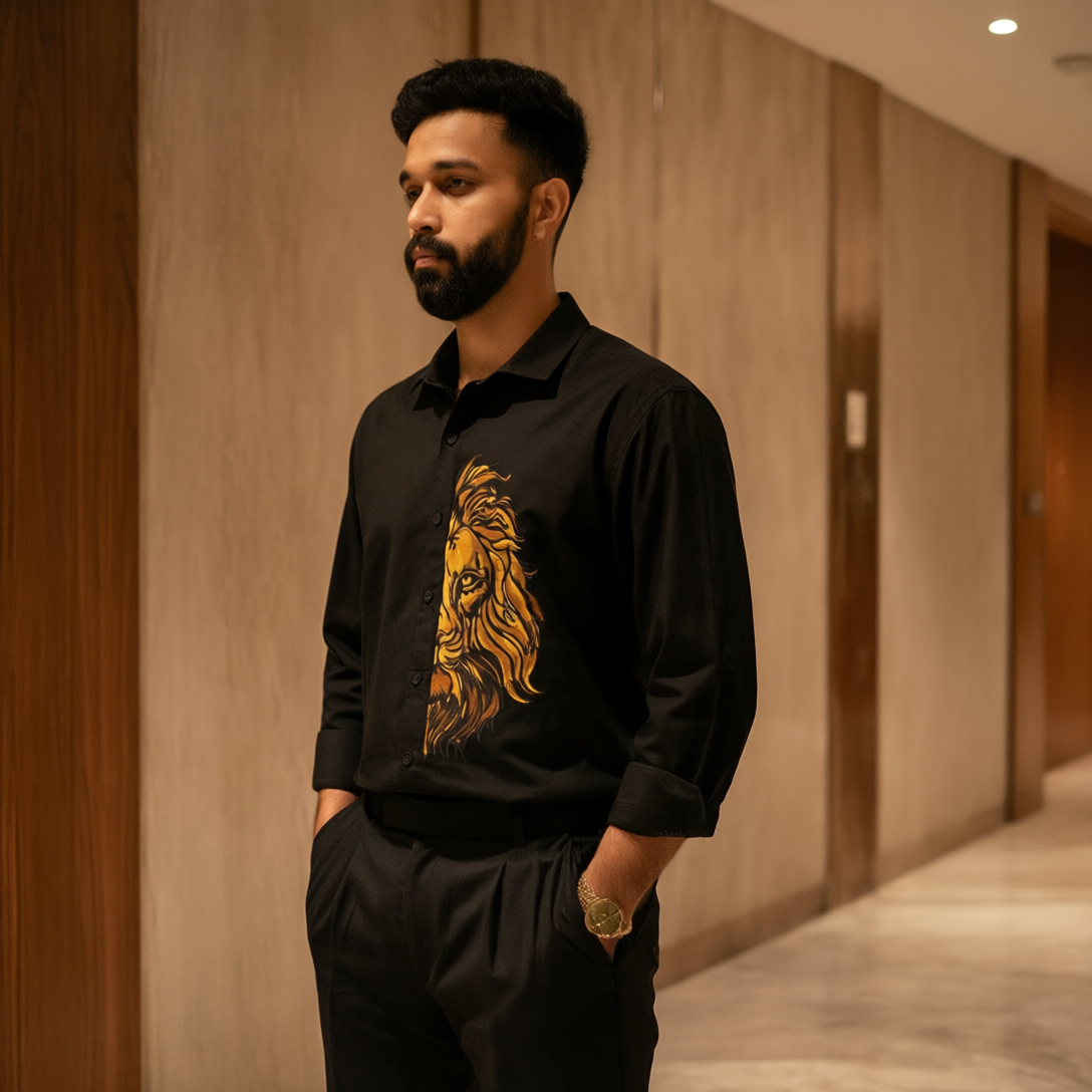 Regal Lion Signature Shirt – Premium Black Edition