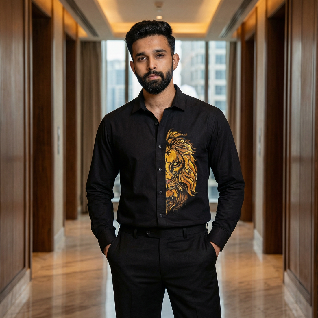 Regal Lion Signature Shirt – Premium Black Edition