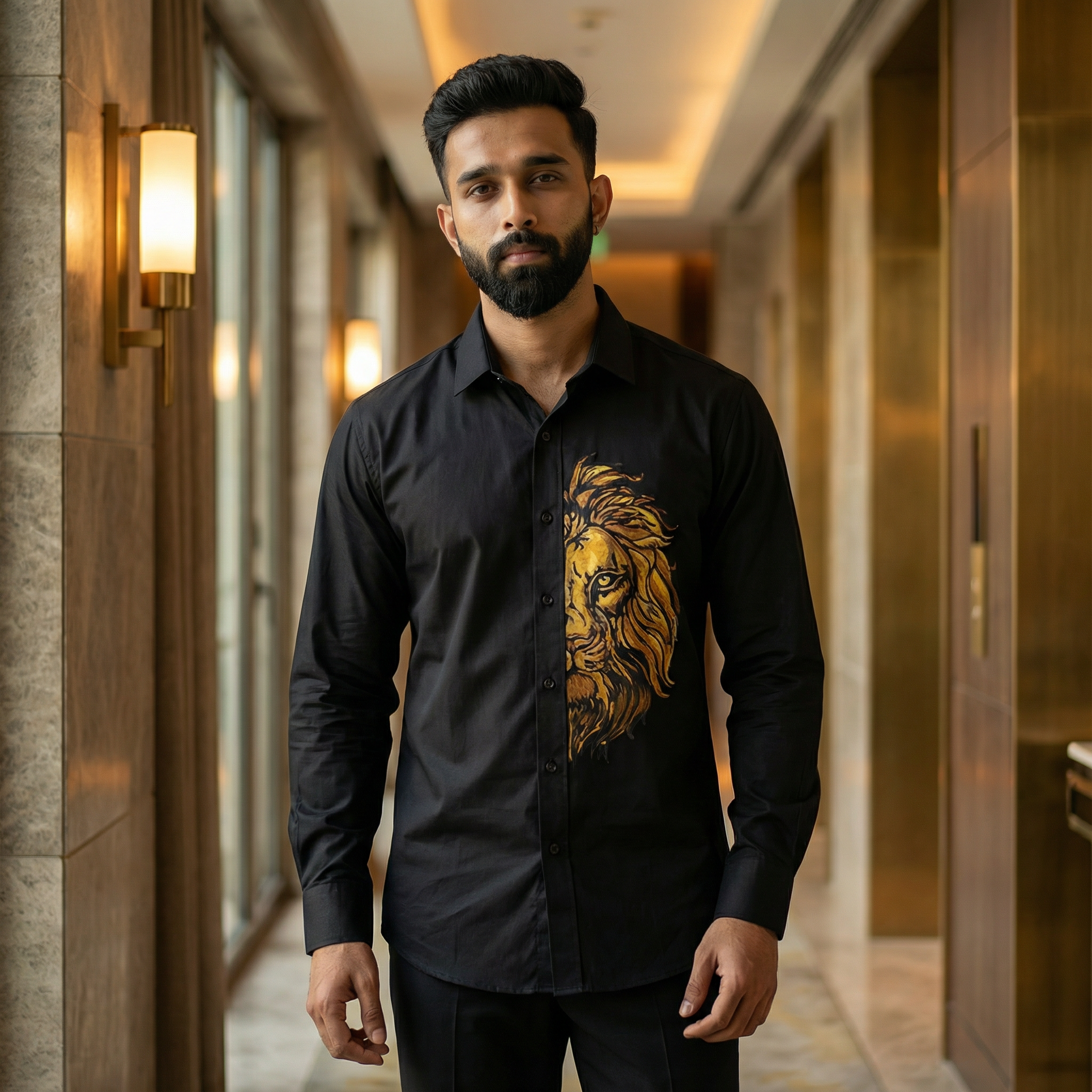 Regal Lion Signature Shirt – Premium Black Edition