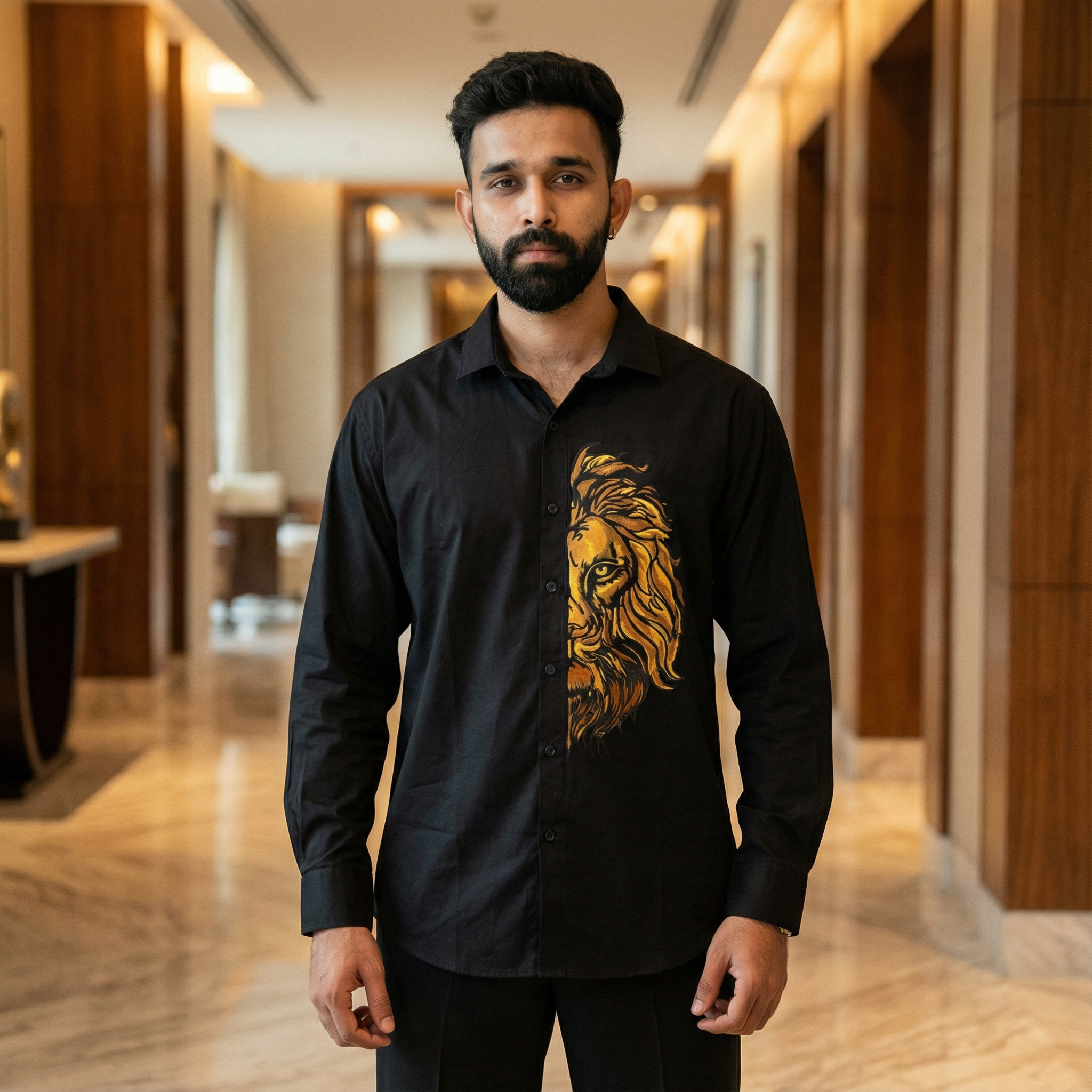 Regal Lion Signature Shirt – Premium Black Edition