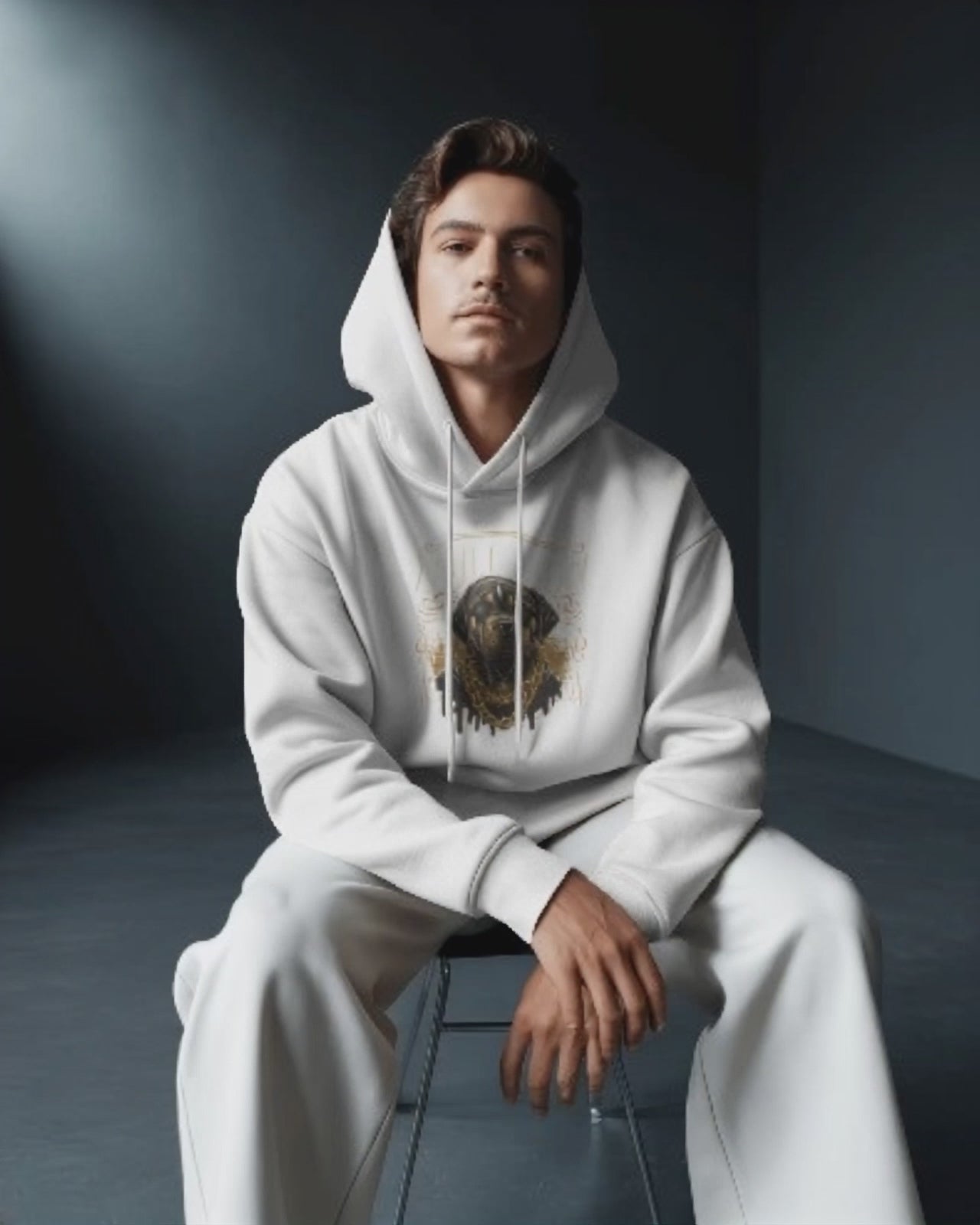 Men’s Streetwear Hoodie with Bold Graphic Print