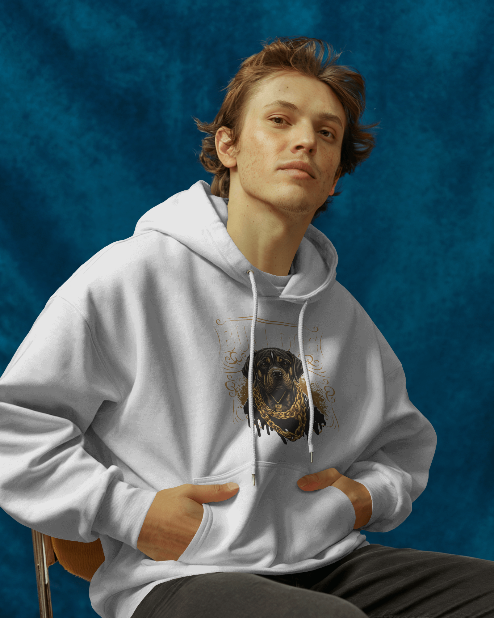 Men’s Streetwear Hoodie with Bold Graphic Print